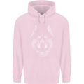 A Siberian Husky Mens 80% Cotton Hoodie Light Pink