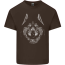 A Siberian Husky Mens Cotton T-Shirt Tee Top Dark Chocolate