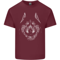 A Siberian Husky Mens Cotton T-Shirt Tee Top Maroon