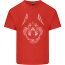 A Siberian Husky Mens Cotton T-Shirt Tee Top Red