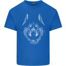 A Siberian Husky Mens Cotton T-Shirt Tee Top Royal Blue
