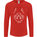 A Siberian Husky Mens Long Sleeve T-Shirt Red