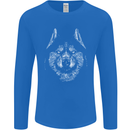 A Siberian Husky Mens Long Sleeve T-Shirt Royal Blue
