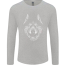 A Siberian Husky Mens Long Sleeve T-Shirt Sports Grey