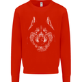 A Siberian Husky Mens Sweatshirt Jumper Bright Red