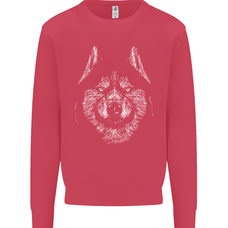 A Siberian Husky Mens Sweatshirt Jumper Heliconia