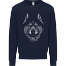 A Siberian Husky Mens Sweatshirt Jumper Navy Blue