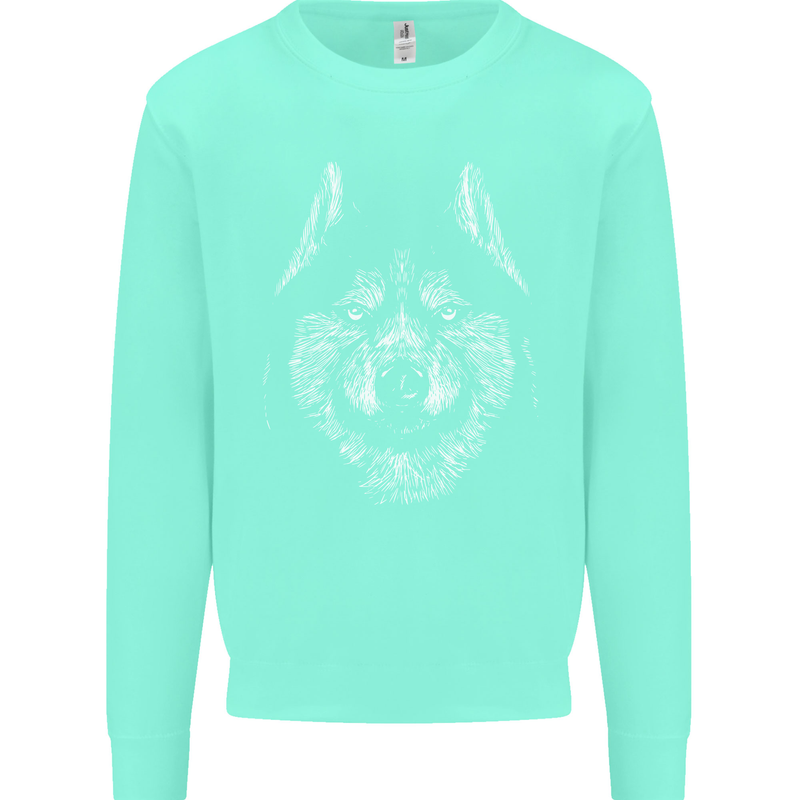 A Siberian Husky Mens Sweatshirt Jumper Peppermint