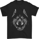 A Siberian Husky Mens T-Shirt 100% Cotton Black