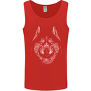 A Siberian Husky Mens Vest Tank Top Red