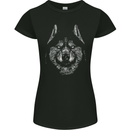A Siberian Husky Womens Petite Cut T-Shirt Black