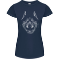 A Siberian Husky Womens Petite Cut T-Shirt Navy Blue