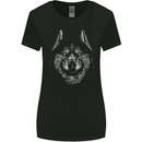 A Siberian Husky Womens Wider Cut T-Shirt Black