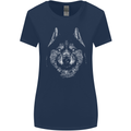 A Siberian Husky Womens Wider Cut T-Shirt Navy Blue