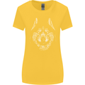 A Siberian Husky Womens Wider Cut T-Shirt Yellow