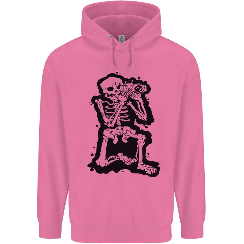 A Skeleton Photographer Photography Childrens Kids Hoodie Azalea