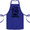 A Skeleton Photographer Photography Cotton Apron 100% Organic Royal Blue