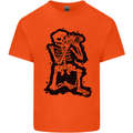 A Skeleton Photographer Photography Kids T-Shirt Childrens Orange