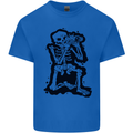 A Skeleton Photographer Photography Kids T-Shirt Childrens Royal Blue