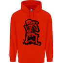 A Skeleton Photographer Photography Mens 80% Cotton Hoodie Bright Red