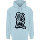 A Skeleton Photographer Photography Mens 80% Cotton Hoodie Light Blue