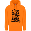 A Skeleton Photographer Photography Mens 80% Cotton Hoodie Orange