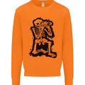 A Skeleton Photographer Photography Mens Sweatshirt Jumper Orange