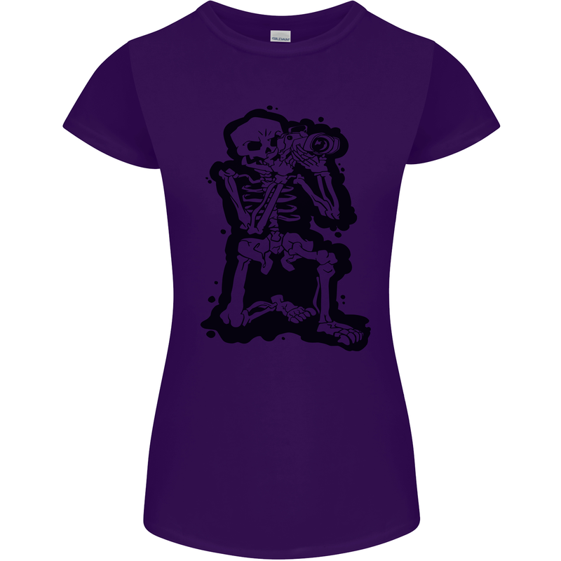 A Skeleton Photographer Photography Womens Petite Cut T-Shirt Purple