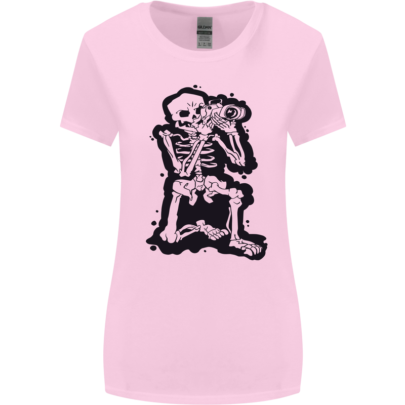 A Skeleton Photographer Photography Womens Wider Cut T-Shirt Light Pink