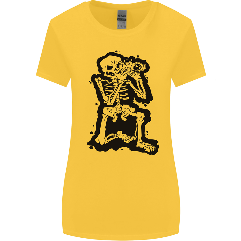 A Skeleton Photographer Photography Womens Wider Cut T-Shirt Yellow