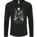 A Skeleton in Bondage Skull Horror Gothic Goth Mens Long Sleeve T-Shirt Black