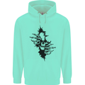 A Skull From a Ripped Shirt Gothic Goth Biker Childrens Kids Hoodie Peppermint