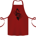 A Skull From a Ripped Shirt Gothic Goth Biker Cotton Apron 100% Organic Maroon