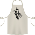 A Skull From a Ripped Shirt Gothic Goth Biker Cotton Apron 100% Organic Natural