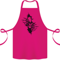 A Skull From a Ripped Shirt Gothic Goth Biker Cotton Apron 100% Organic Pink