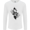 A Skull From a Ripped Shirt Gothic Goth Biker Mens Long Sleeve T-Shirt White