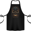 A Skull Made of Scrap Cotton Apron 100% Organic Black