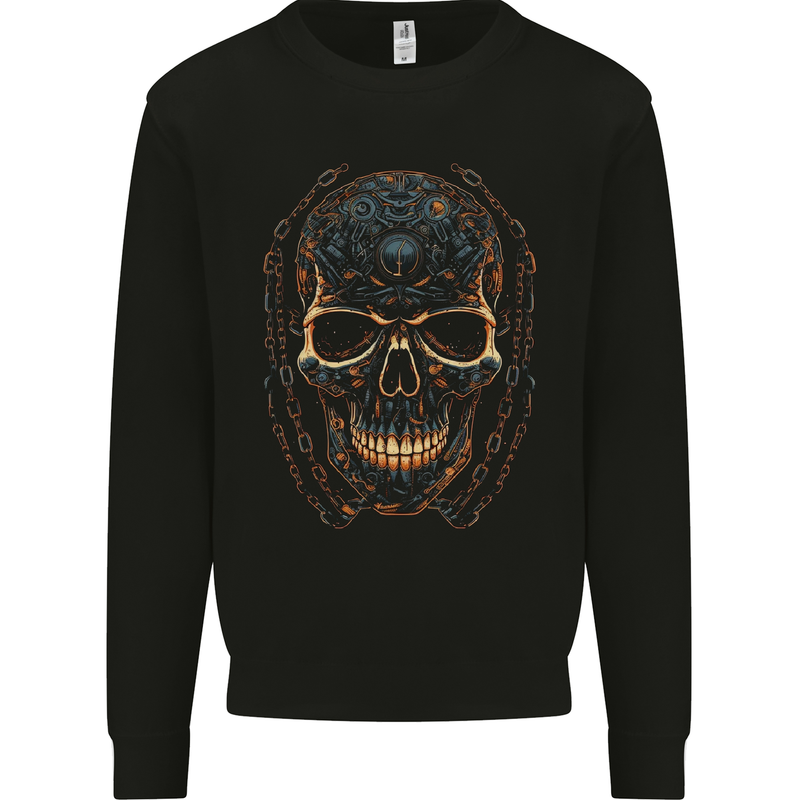 A Skull Made of Scrap Mens Sweatshirt Jumper Black