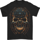 A Skull Made of Scrap Mens T-Shirt 100% Cotton BLACK