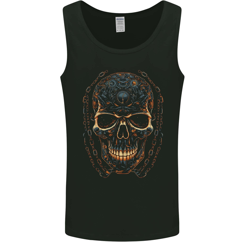 A Skull Made of Scrap Mens Vest Tank Top Black