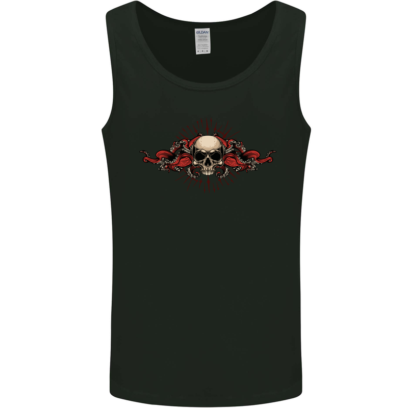 A Skull With Tentacles Mens Vest Tank Top Black