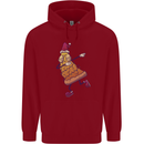 A Slice of Christmas Pizza Funny Xmas Childrens Kids Hoodie Red