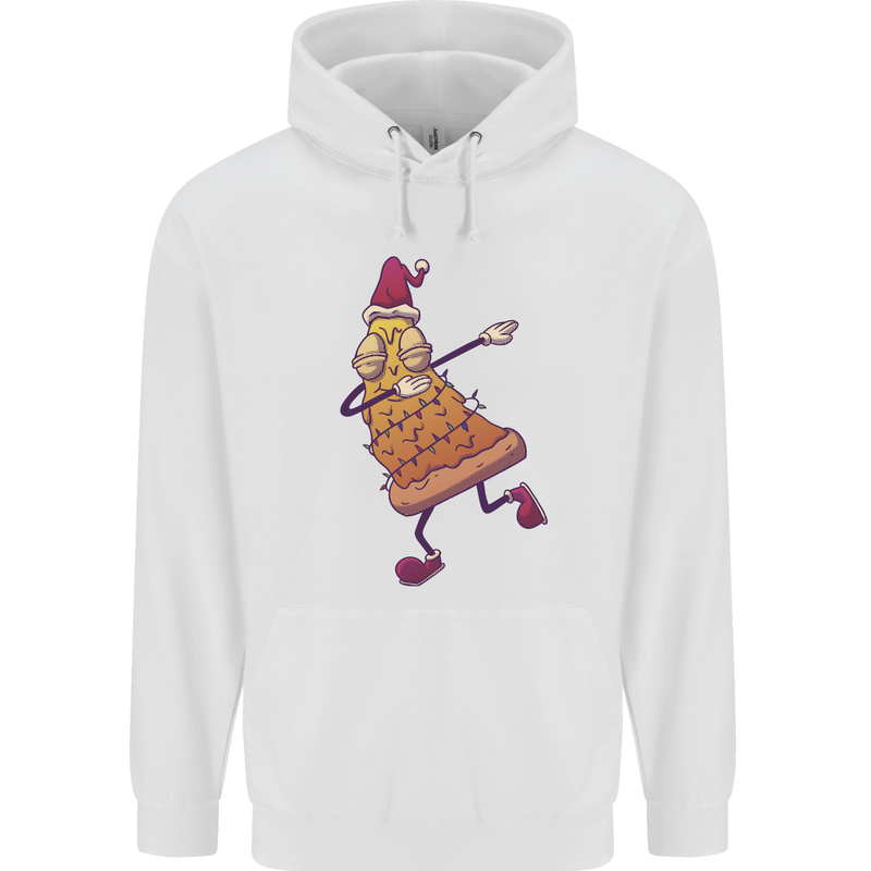 A Slice of Christmas Pizza Funny Xmas Childrens Kids Hoodie White
