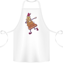 A Slice of Christmas Pizza Funny Xmas Cotton Apron 100% Organic White