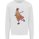 A Slice of Christmas Pizza Funny Xmas Kids Sweatshirt Jumper White
