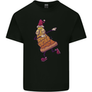 A Slice of Christmas Pizza Funny Xmas Kids T-Shirt Childrens Black