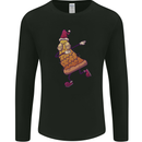 A Slice of Christmas Pizza Funny Xmas Mens Long Sleeve T-Shirt Black