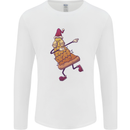 A Slice of Christmas Pizza Funny Xmas Mens Long Sleeve T-Shirt White
