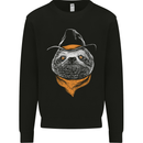 A Sloth Cowboy Mens Sweatshirt Jumper Black