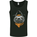 A Sloth Cowboy Mens Vest Tank Top Black